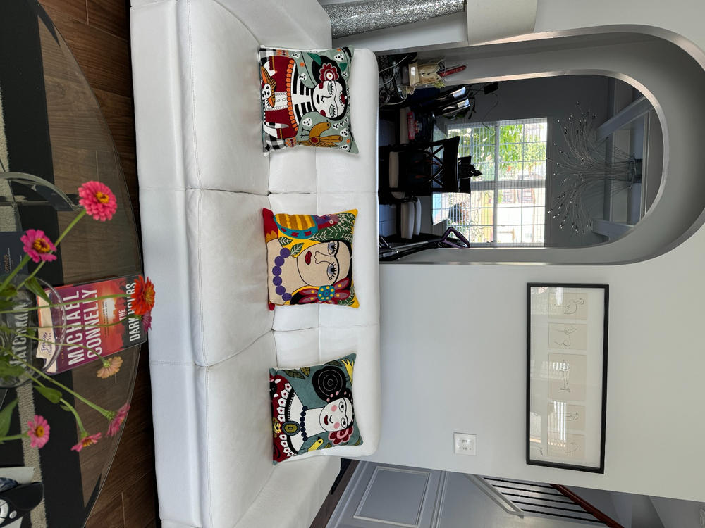 Set of Three Frida Kahlo Inspired Pillow Covers - Customer Photo From Sharon Valenti