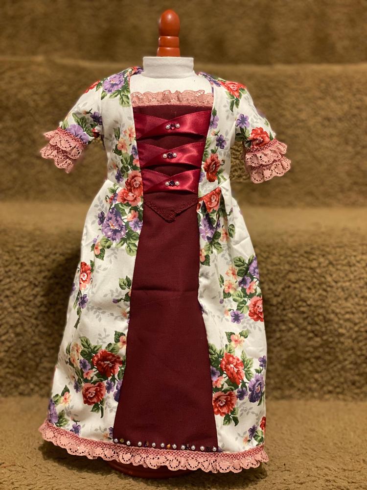 My Angie Girl 18th Century Colonial Gown Doll Clothes Pattern 18 Inch American Girl Dolls