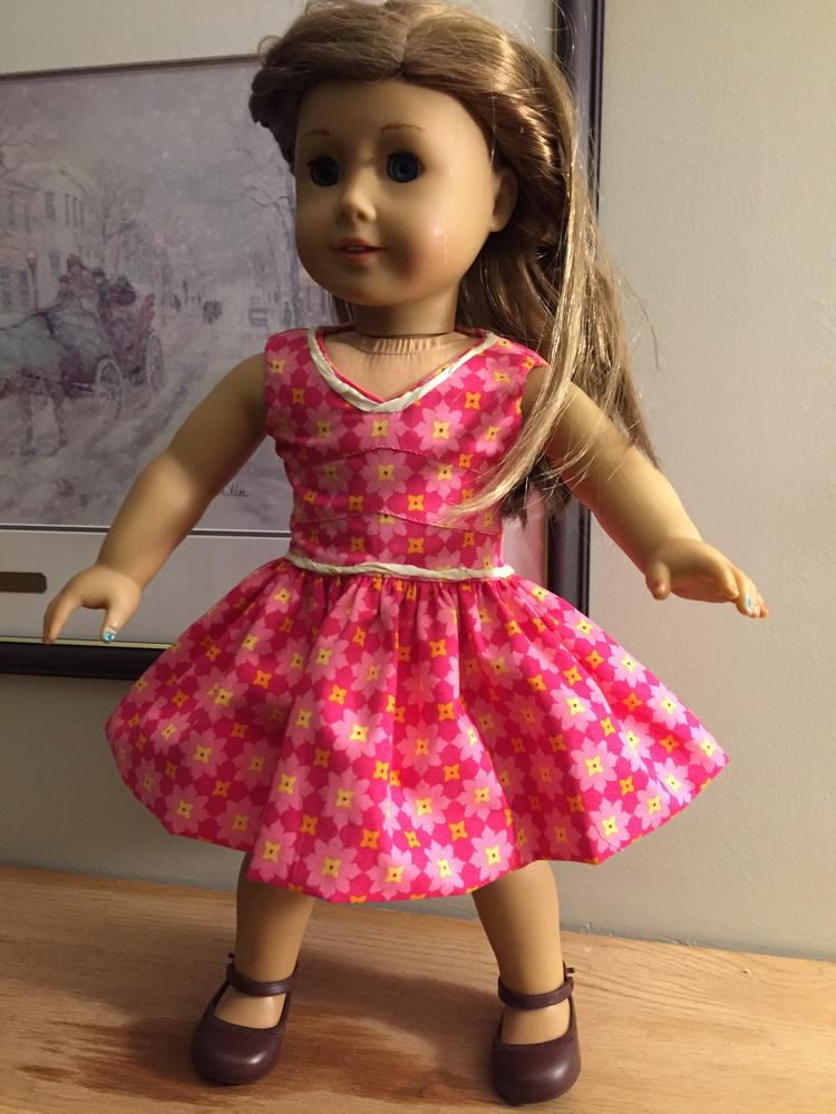 Lisianthus Dress 18 inch Doll Clothes Pattern PDF Download
