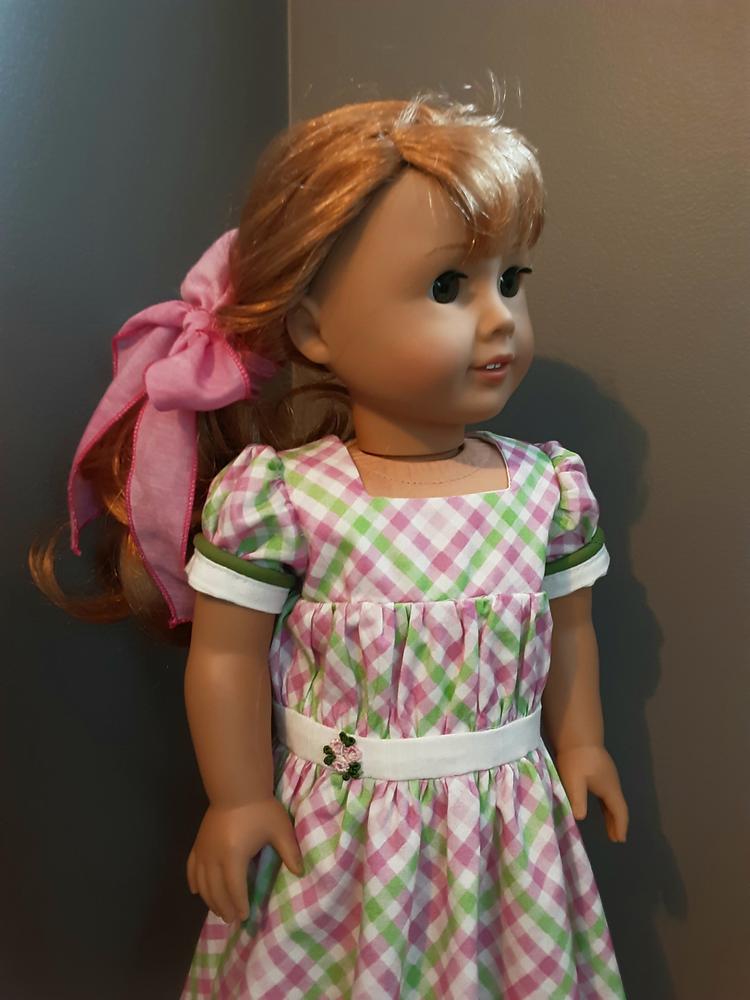 1930's Gathered Dress 18 inch Doll Clothes Pattern PDF Download