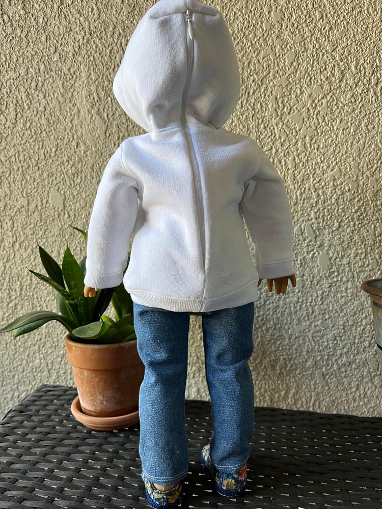 QTπ Pattern Co All Zipped Up Hoodie 18 Doll Clothes Pattern