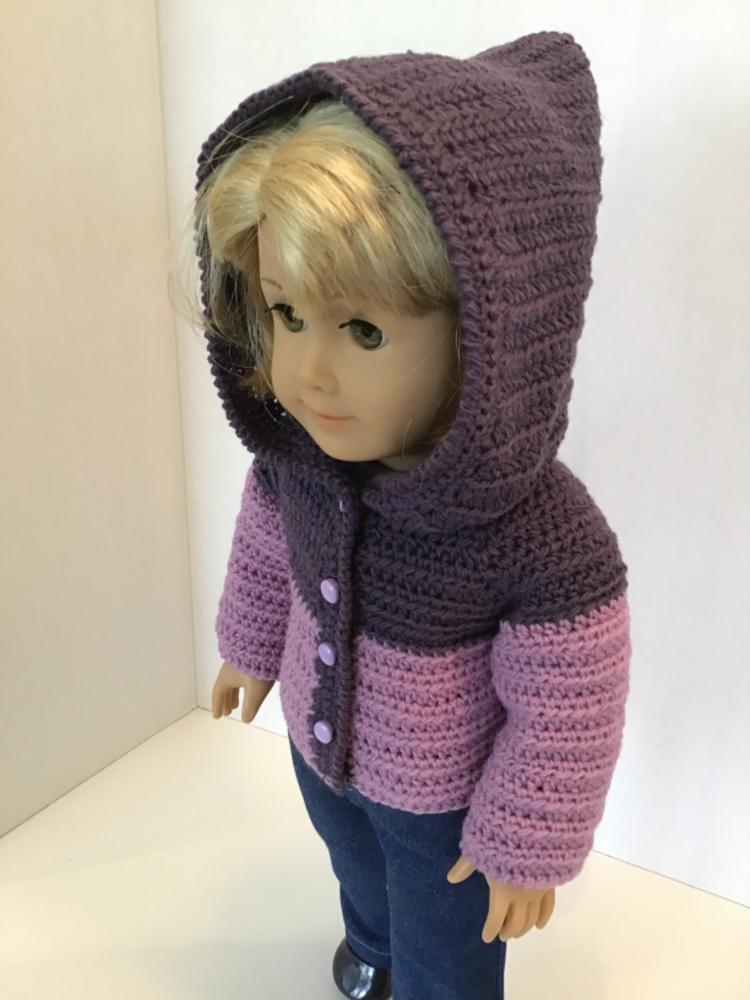 Crochet doll top hoodie pattern