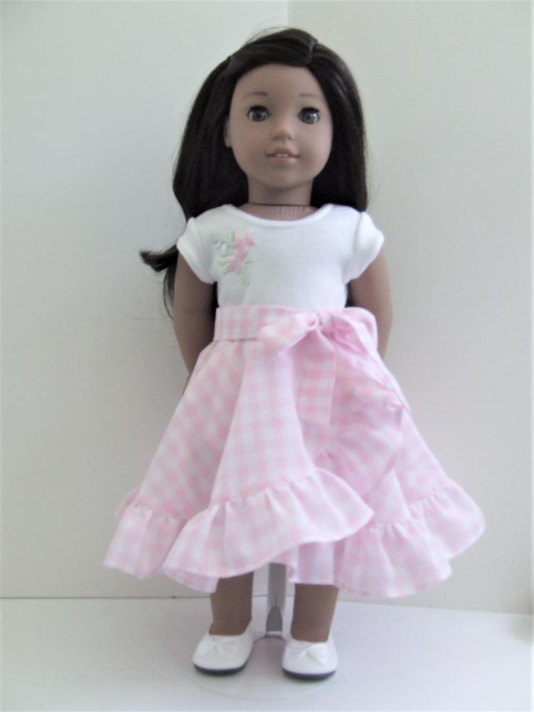 Forever 18 Inches Hi-Low Circle Skirt Doll Clothes Pattern 18 inch American  Girl Dolls