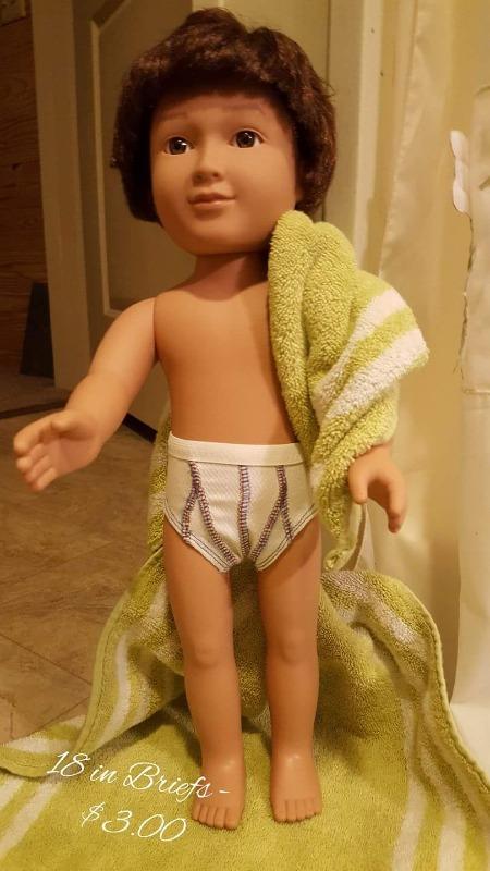 3 Colors of Underwear for 18'' Boy Dolls by American Fashion World new