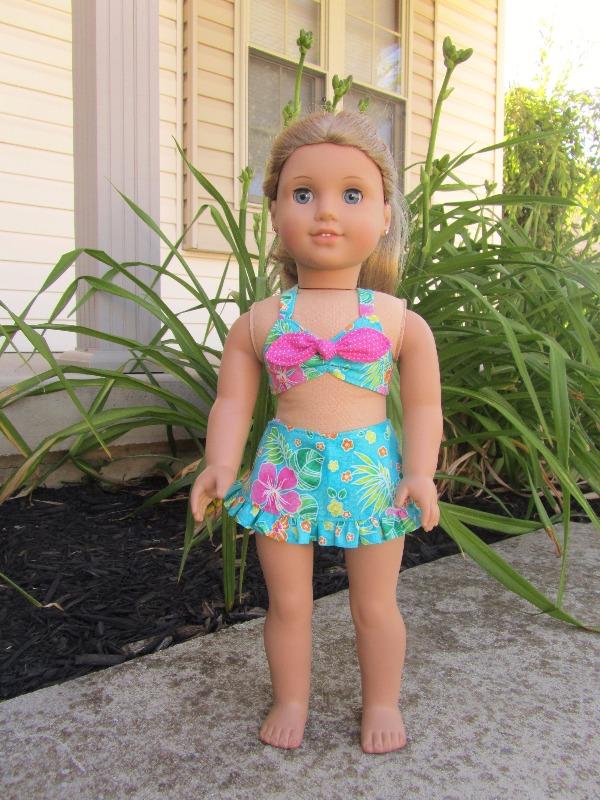 Forever 18 Inches Aloha Vintage Swimsuit Doll Clothes Pattern 18 inch