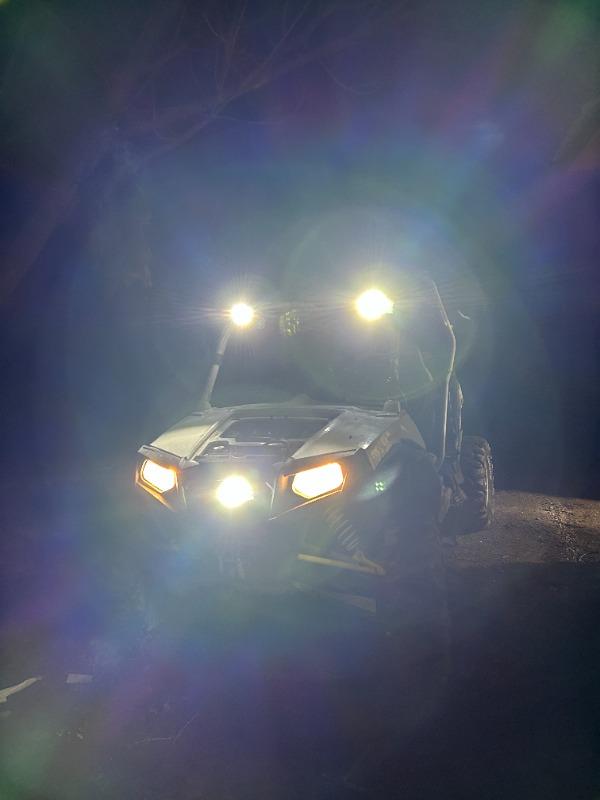 Flush Mount LED POD Light: 40w CREE - Flood or Diffused: Black Oak LED Pro Series 3.0 - Customer Photo From Wyatt J.