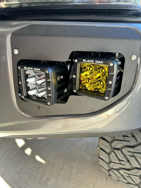 New - 2 Inch Yellow Lens Flood or Spot Pod: Black Oak LED Pro Series 3.0: 40W CREE XM-L2 - Customer Photo From Robert M.