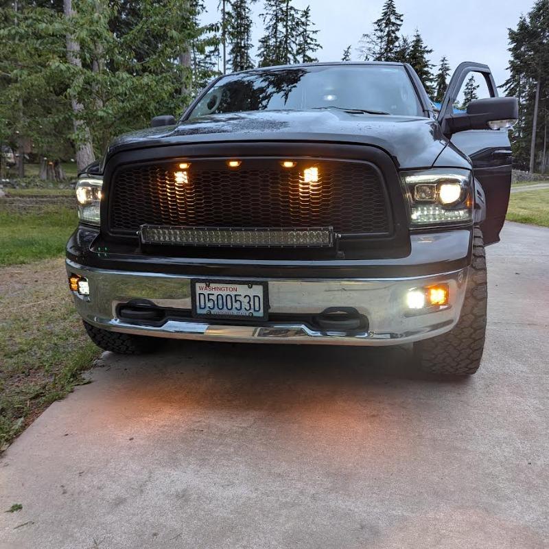 New - 2 Inch Amber LED POD Light: 3w Osram - Flood - Black Oak LED Pro Series 3.0 - Customer Photo From Matt D.