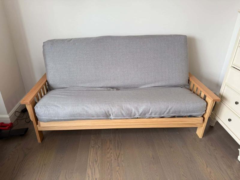 Mission Flat Arm Amish Futon Sofa Bed Frame - Customer Photo From Gavin O.