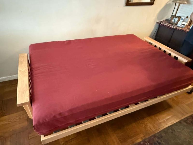 Mission Flat Arm Amish Futon Sofa Bed Frame - Customer Photo From Ivy I.