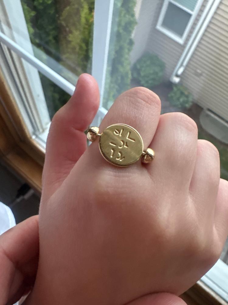 Keep go;ng Spin-to-reveal Fidget Ring - Customer Photo From Lauren Ciampi