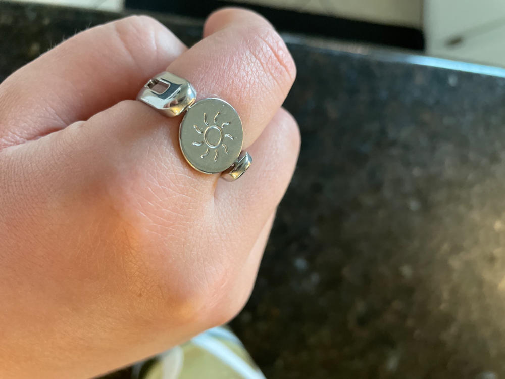 Sun Symbol Fidget Ring - Customer Photo From Megan Frost