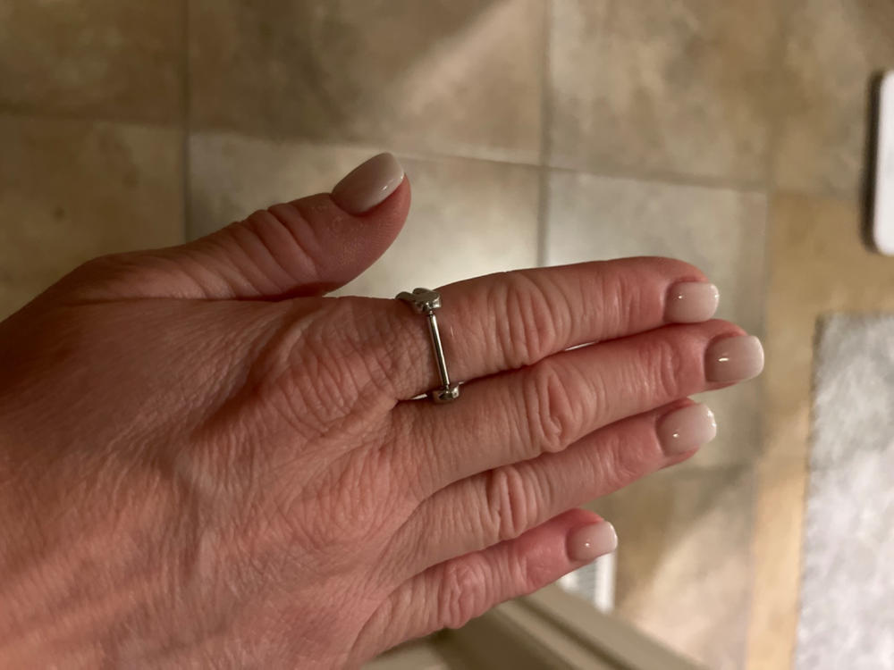 Clear Quartz Crystal Fidget Ring - Customer Photo From December Melville