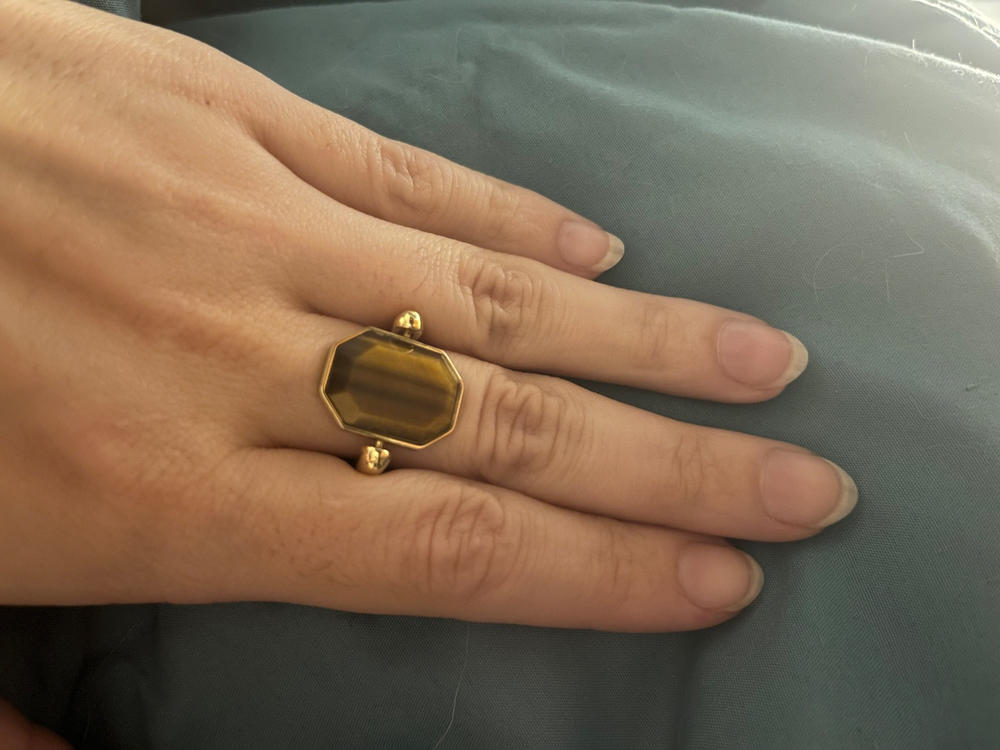 Clear Quartz Crystal Fidget Ring - Customer Photo From Kathryn Hagmann