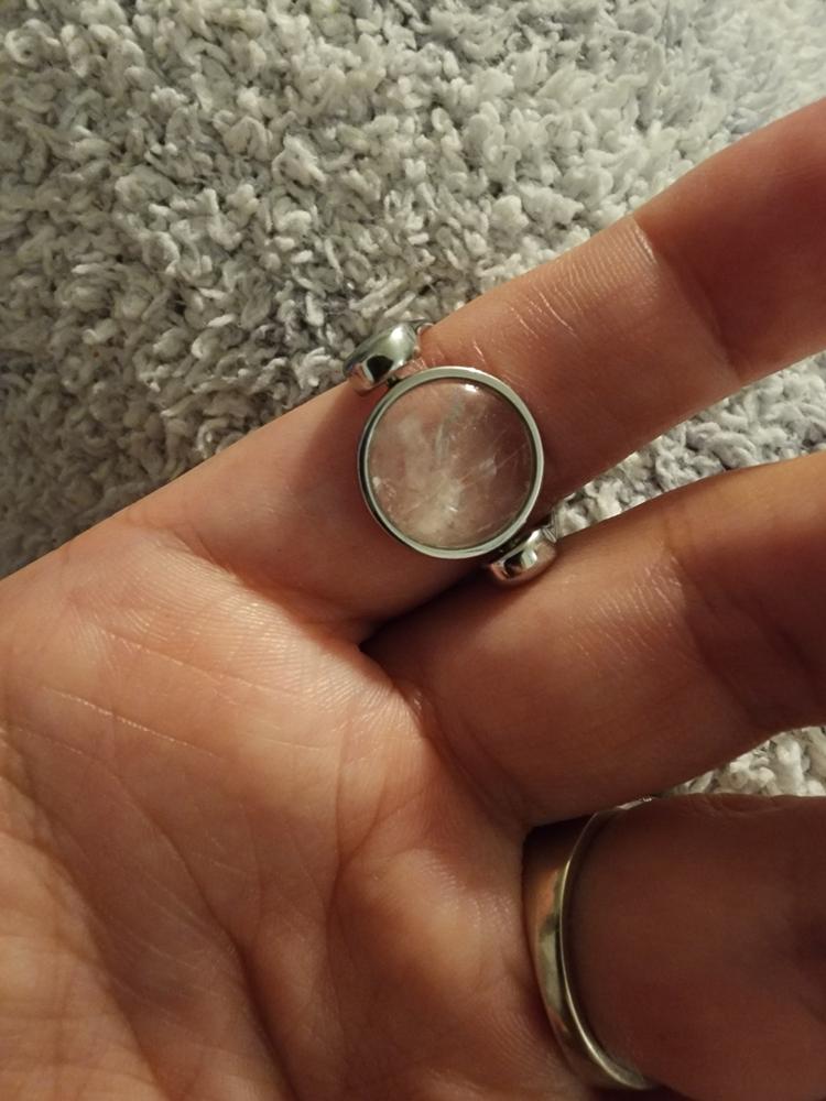 Clear Quartz Crystal Fidget Ring - Customer Photo From Katie M.