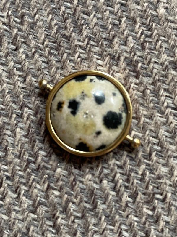 Dalmatian Jasper Crystal Fidget Ring - Customer Photo From Patricia B.