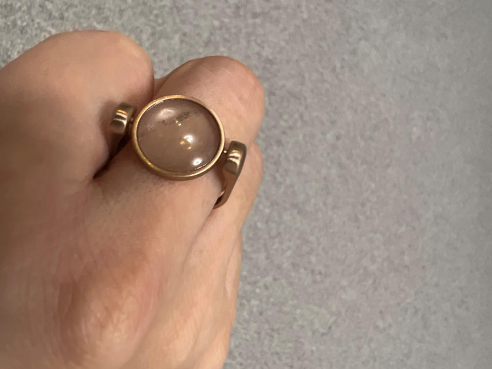 Smoky Quartz Crystal Fidget Ring - Customer Photo From Akiko K.