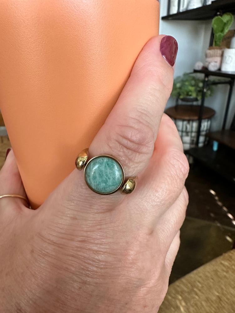 Amazonite Round Crystal Element - Customer Photo From Heather