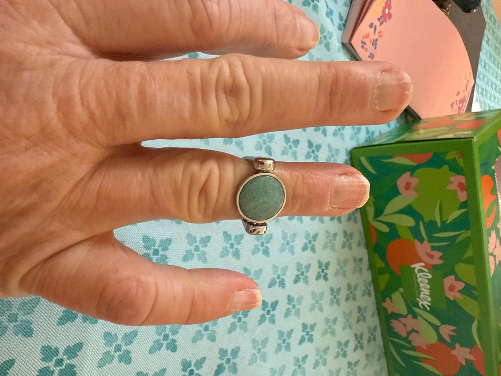 Willow Round Crystal Fidget Ring - Customer Photo From Mary Cofiell