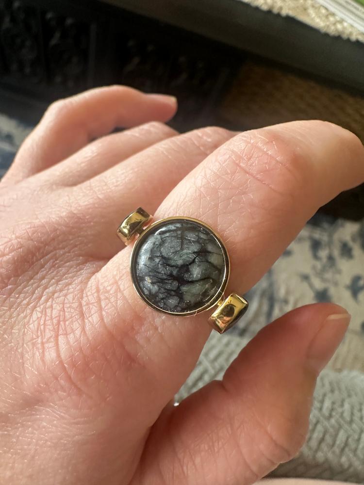 Black Picasso Round Crystal Element - Customer Photo From Meghan H.