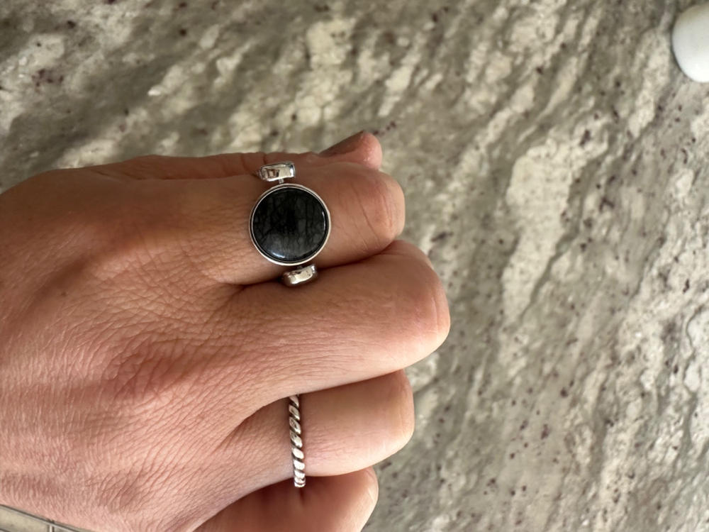 Black Picasso Round Crystal Element - Customer Photo From Erin H.