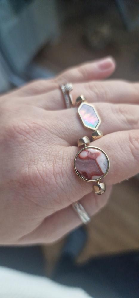 Crazy Jasper Round Crystal Element - Customer Photo From Lisa