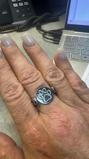 CONQUERing Paw Symbol Spinner - Customer Photo From Yolanda B.