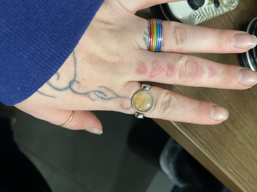 Deluxe Crystal Chakra 7 in 1 Fidget Ring Gift Set - Customer Photo From Natalie L.