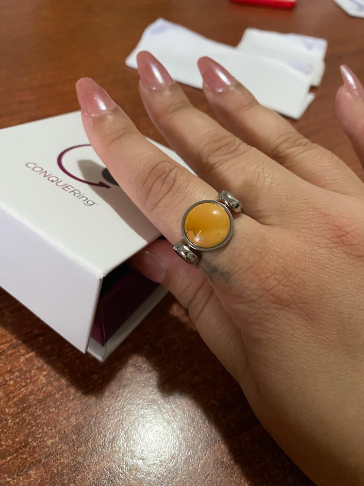 Yellow Mookaite Crystal Spinner - Customer Photo From Stephanie C.