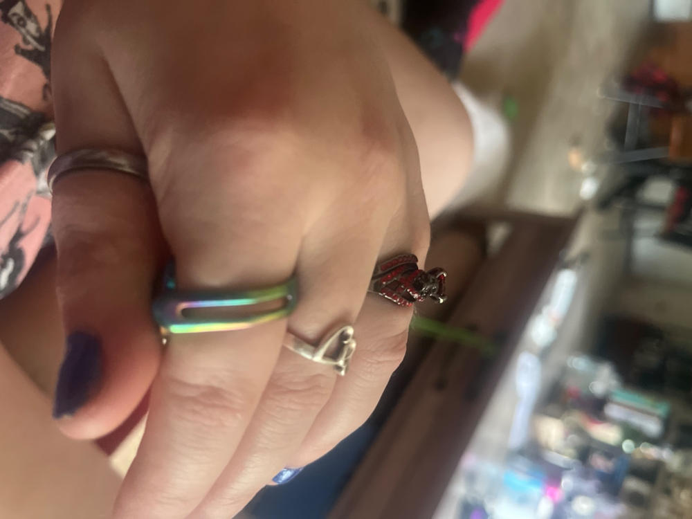 Amethyst Crystal Fidget Ring - Customer Photo From Rebekka Z.