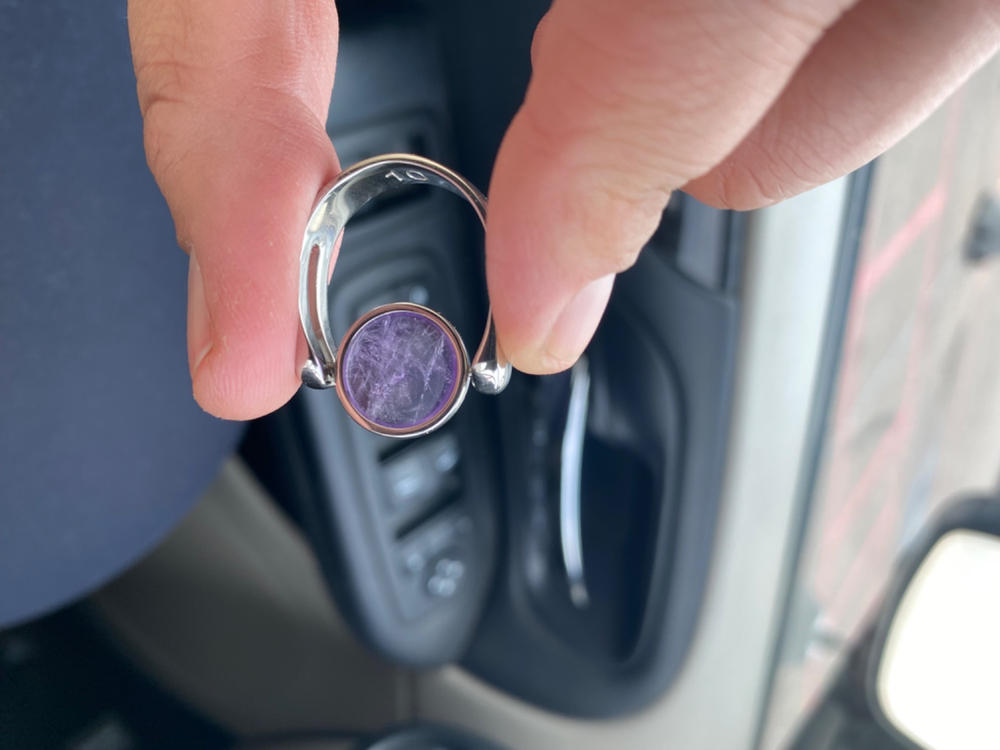 Amethyst Crystal Fidget Ring - Customer Photo From Chelsea A.