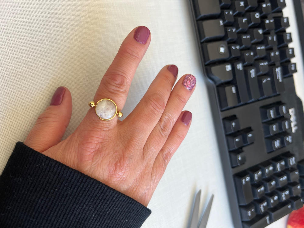 Moonstone Round Crystal Element - Customer Photo From Heather Harding