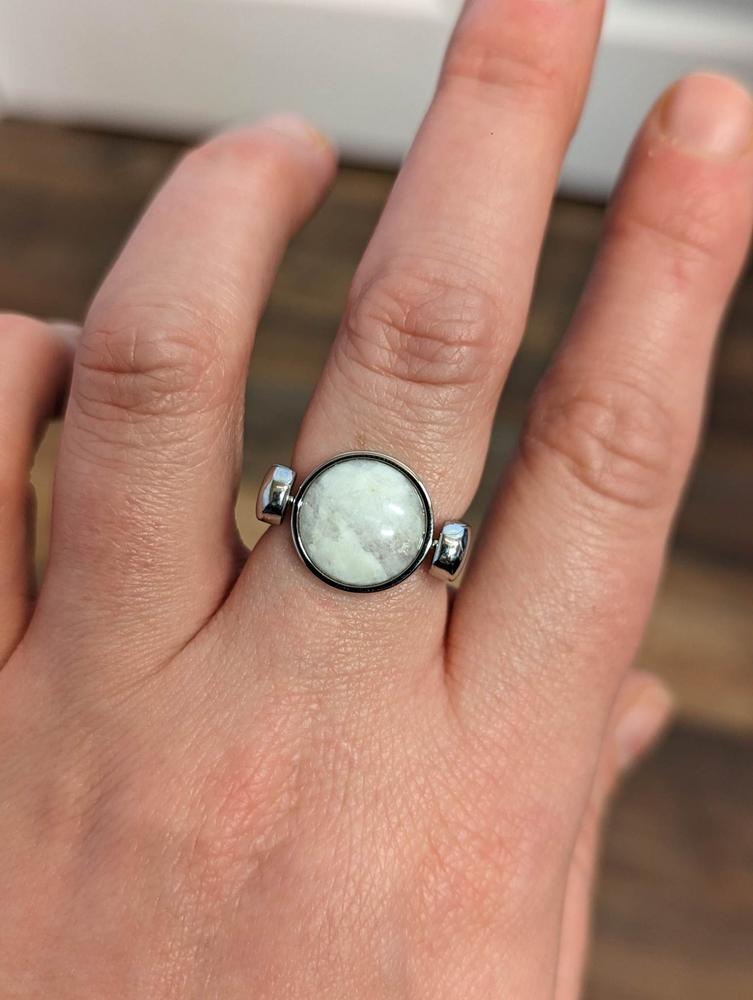 Moonstone Crystal Fidget Ring - Customer Photo From Caitlin Norwich-Stevenson