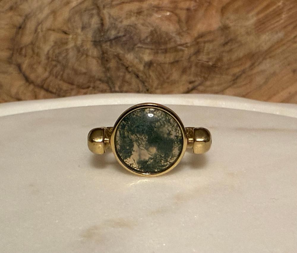 Moss Agate Round Crystal Element - Customer Photo From Hayley Alsbrooks