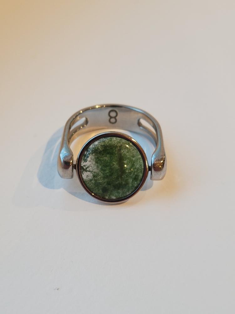Moss Agate Crystal Spinner - Customer Photo From Carolyn D.