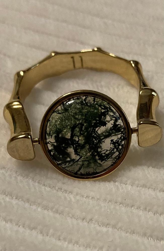 Moss Agate Round Crystal Element - Customer Photo From Debbie