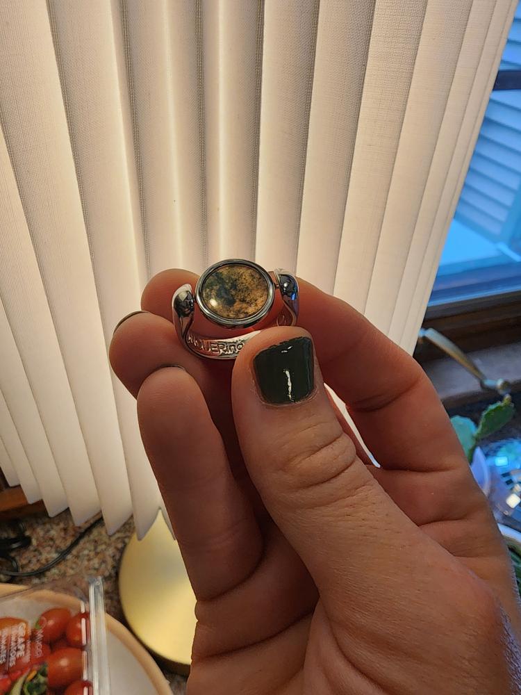 Moss Agate Round Crystal Element - Customer Photo From Jayne