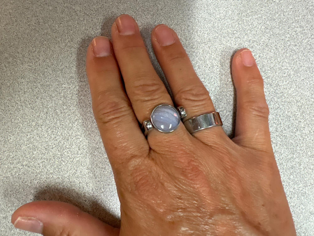 Willow Round Crystal Fidget Ring - Customer Photo From Stacey Moseley
