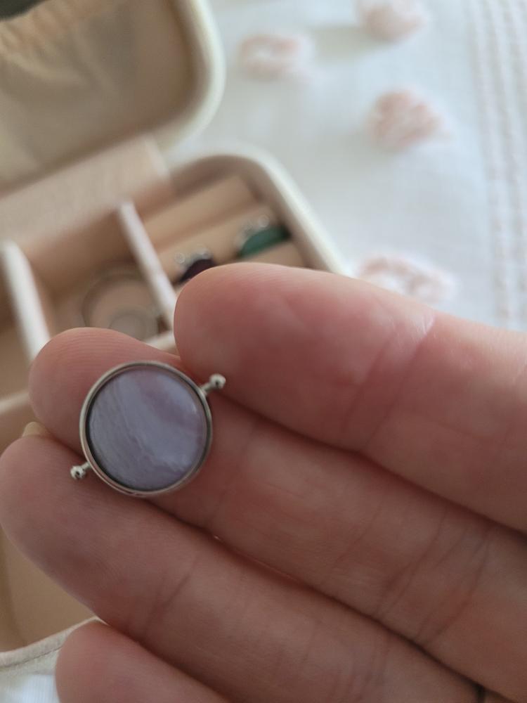 Blue Lace Agate Crystal Spinner - Customer Photo From Jenny Jarrett