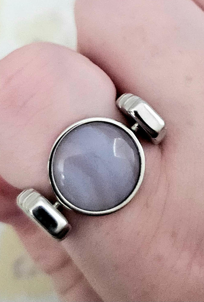 Blue Lace Agate Crystal Spinner - Customer Photo From Jenna S.