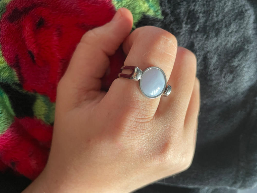 Blue Lace Agate Crystal Spinner - Customer Photo From Fiona R.