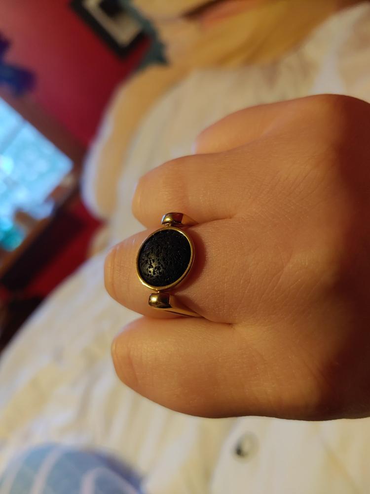 Lava Stone Aromatherapy Fidget Ring - Customer Photo From Sarah M.