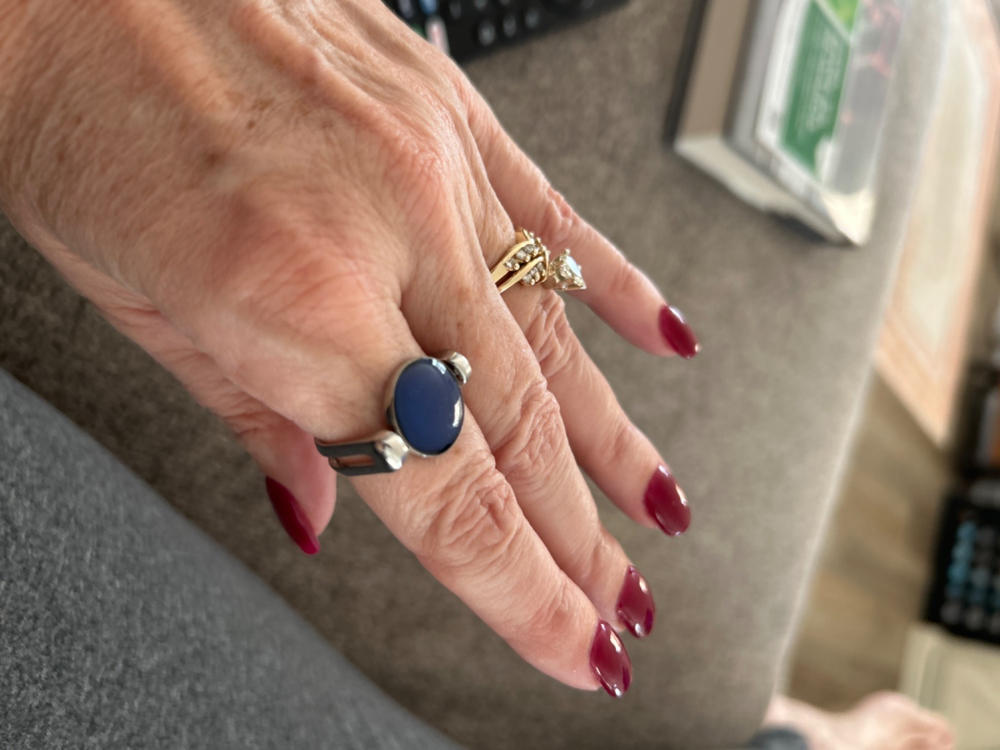 Mood Color-Changing Click n Spin Fidget Ring for Anxiety - Customer Photo From Kim D.