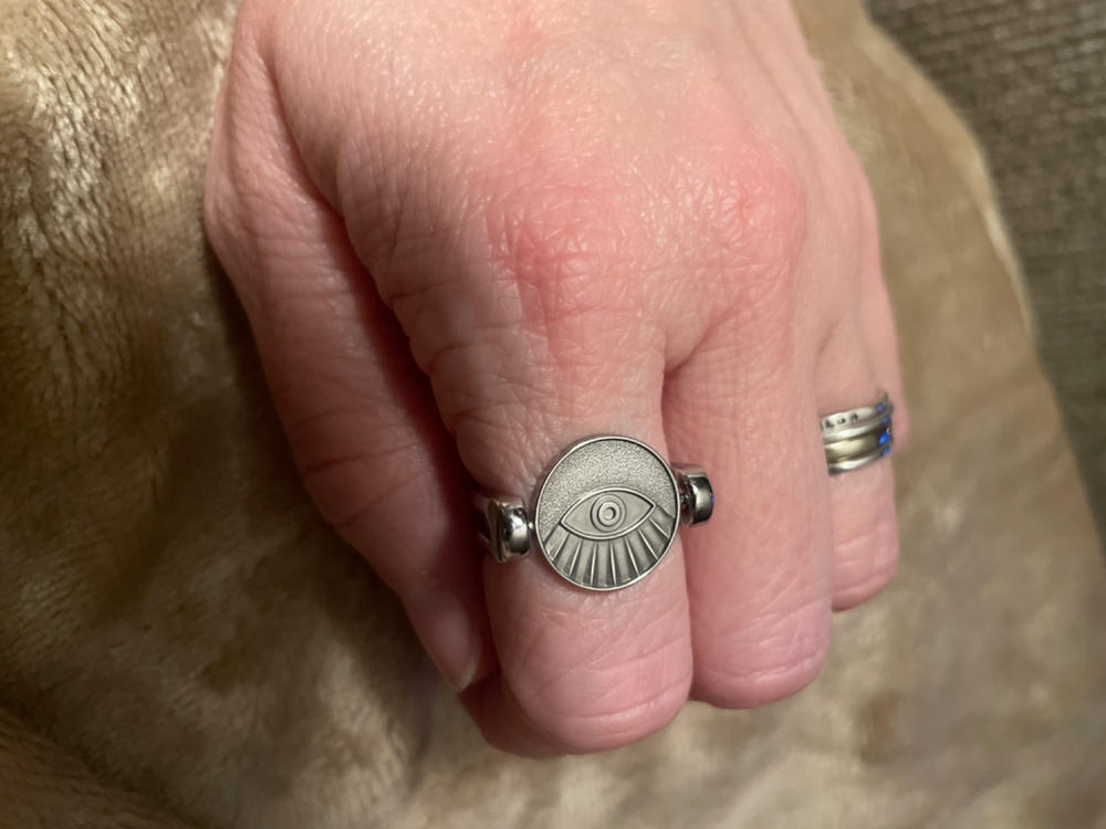 Chrysoprase Crystal Fidget Ring - Customer Photo From Charlene B.