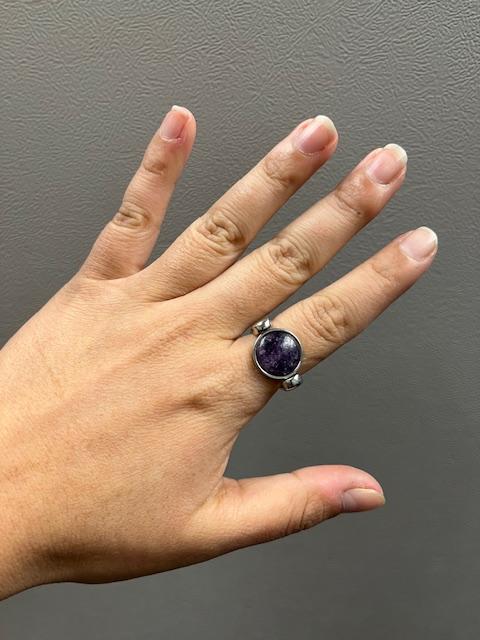 Purple Jasper Round Crystal Element - Customer Photo From Al