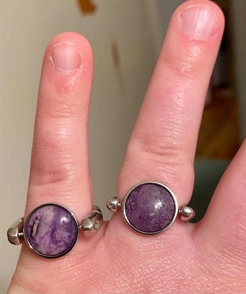 Purple Jasper Round Crystal Element - Customer Photo From Alyssa Murphy