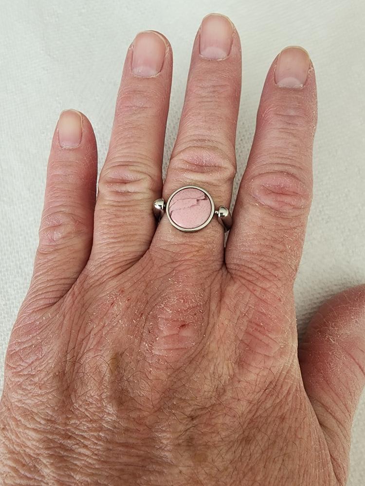 Rhodonite Round Crystal Element - Customer Photo From Elisa Vitale