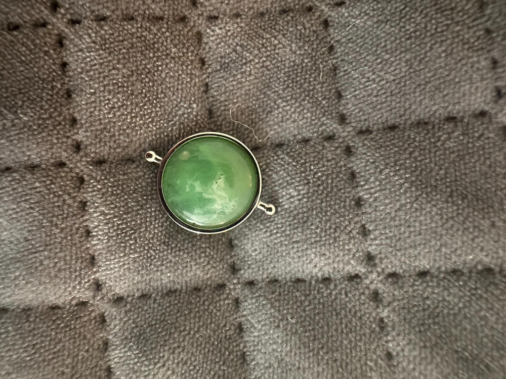 Chrysoprase Crystal Spinner - Customer Photo From Caroline N.