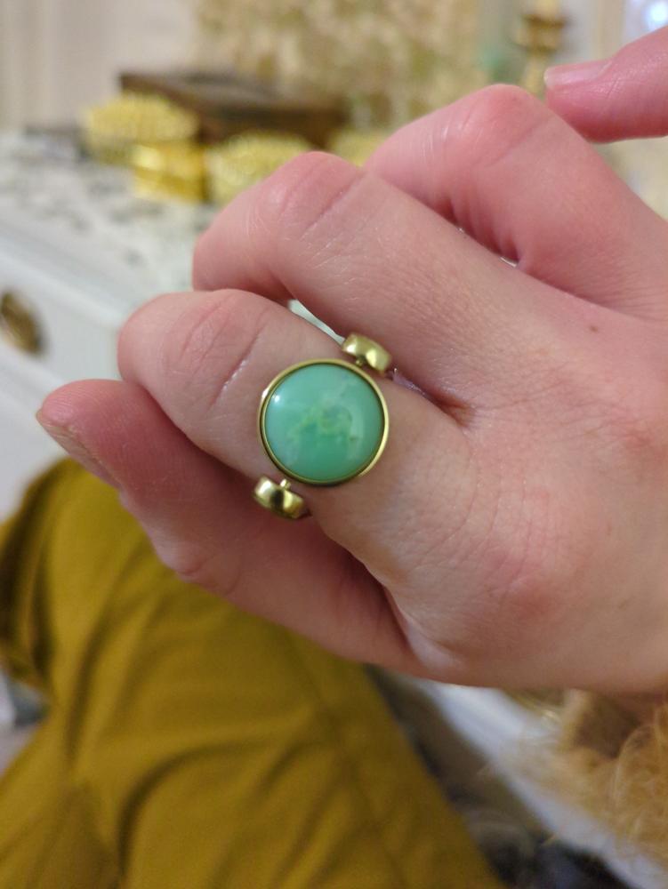Chrysoprase Crystal Spinner - Customer Photo From Coral A.