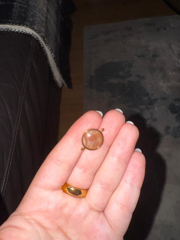 Sunstone Round Crystal Element - Customer Photo From Lara